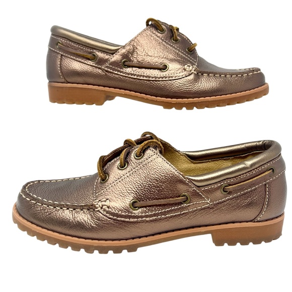 Easy Spirit Shoes - Easy Spirit women's Sailmate bronze metallic leather oxford lace up size 7